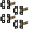 Decoranddecor 3 Inch Tubular Mortice Latch for Internal Doors, Fire Rated (4 Pack, 57-76mm, Matt Black)