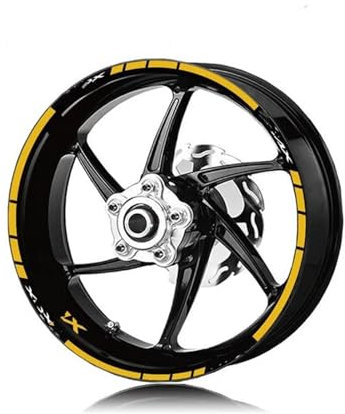 Motorrad-Rad Motorrad Innenring Dekorative Reflektierende Aufkleber Mehrfarbige Aufkleber Geeignet Für Für VMAX Für Vmax Aufkleber Abziehbild(Yellow)