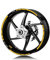 Motorrad-Rad Motorrad Innenring Dekorative Reflektierende Aufkleber Mehrfarbige Aufkleber Geeignet Für Für VMAX Für Vmax Aufkleber Abziehbild(Yellow)