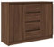 vidaXL Sideboard mit Schubladen Braun Eichen-Optik 100,5x35x76 cm, Kommode, Schrank, Flurschrank, Anrichte, Küchenschrank, Wohnzimmerschrank