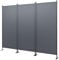 Room Dividers, 7FT 3 Panel Grey Room Divider, Folding Privacy Screen Wall Dividers, Freestanding Paravent Partition Separator, for Office, Hotel, Classroom, Hospital (223 x 184 cm, Grey)