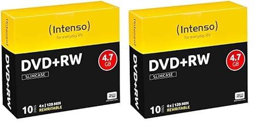 Intenso 4211632 - DVD+RW regrabables (10 Discos) (Paquete de 2)