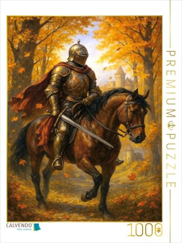 Puzzle · Herbstlicher Aufbruch - Ritter auf Pferd | 1000 Teile · Lege-Größe 64 × 48 cm · CALVENDO Puzzle