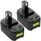 2X Powayup Remplacement pour Ryobi Batterie 18V 5,0 Ah P108 RB18L25 RB18L13 RB18L50 RB18L40 P102 P103 P104 P105 P106 P107 Outils sans Fil