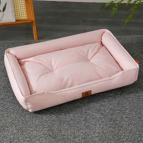 XXIUDEE Letto per cani grande, lavabile, materasso ortopedico impermeabile, confortevole, anti-ansia, cuscino per cani di taglia media, 47 x 34 x 9 cm, rosa