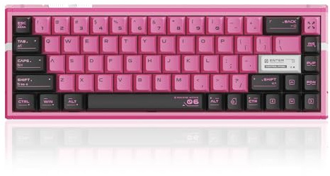 ATK RS6 Ultra Aluminum Hall Effect Gaming Keyboard – 65% Compact 68 Keys, 0.001 mm RT, 8K Polling, Hot-Swappable, RGB (Sakura-Jade Magnetic)