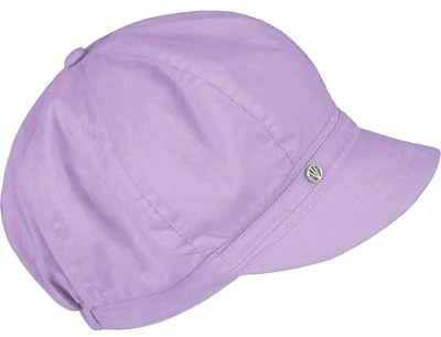 LOEVENICH biegsame Damen Schirmkappe aus Baumwolle - Ultra leichte Baker-Boy Cap Violet