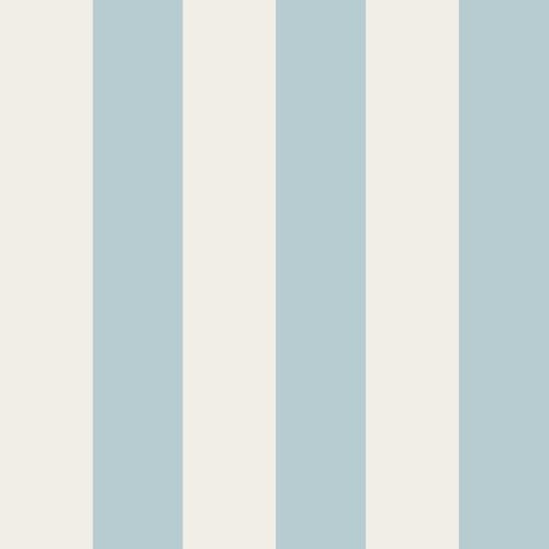 World of Wallpaper Regency Stripe, Matte Modern, Pale Blue/Cream (1122) | Easy to apply wallcovering, Classic, Feature Wall, Vertical, Living & Dining Rooms (10.05m x 53cm roll)