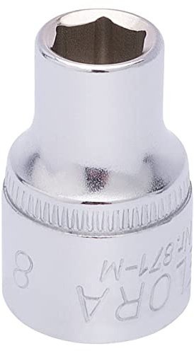 Draper 25846 Elora Hexagon Socket, 3/8 Square Drive, 8mm