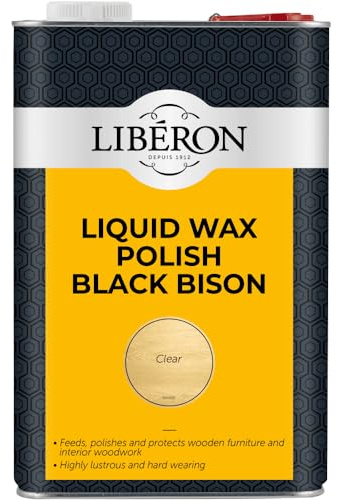 Liberon Liquid Wax Polish Black Bison Clear 5L LIBBBLWCL5L