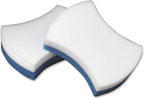 3M 4004CC Easy Erasing Pads, 2-8/10x4-1/2x1-1/4, 4/PK, White/Blue