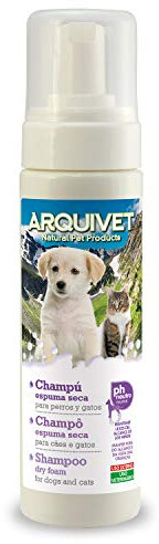 Arquivet Champú para Perros de Espuma Seca - Shampoo en seco para Perros - Higiene Canina - Limpieza Perros - Shampoo para Perros - Composición Natural 200 ml