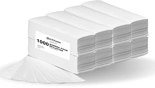 PUREWAX By Purenail - 1000 bandes d'épilation lisses non tissées de qualité supérieure, Livraison Prime