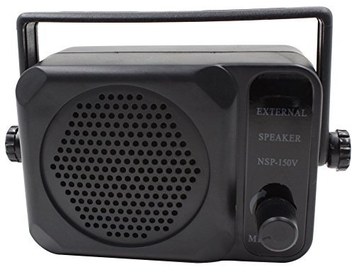 kenmax® 3,5 mm Jack Verstellbare Lautstärke Kommunikation Ham Mini Externer Lautsprecher für Motorola Kenwood Yaesu Midland ICOM HYT Mobile Transceiver CB Radio