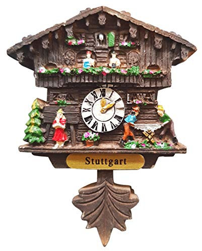 Ciffre Kuckucksuhr Magnet Polyresin Kühlschrank Handmade - Stuttgart