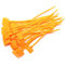 Kabelbinder 165mm beschriftbar mit Beschriftungsfeld 16,5cm 100 Stück (Orange)