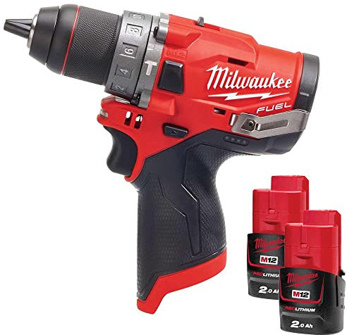 Milwaukee M12FPD-202B 12v Drill with 2 x Batteries, Charger and Bag