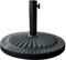 Janoon 14kg Heavy Duty Black Parasol Base Garden Umbrella Stand Round Victorian Style Cast Iron Effect By Crystals®