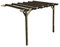 Wooden Garden Lean-to Pergola Kit - Corbel Design Shade Canopy Gazebo (3m x 3.6m, Rustic Brown)