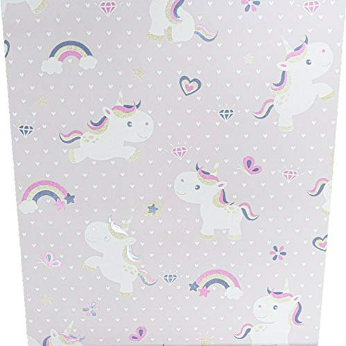Unicorn Girls Room Bedroom Hearts Pink Blush Glitter Sparkle Rainbow Wallpaper