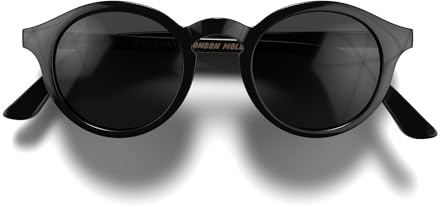 LONDON MOLE® Graduate Sonnenbrille | Coole runde Panto-förmige Gläser | Herren damen unisex | Feder-Scharniere