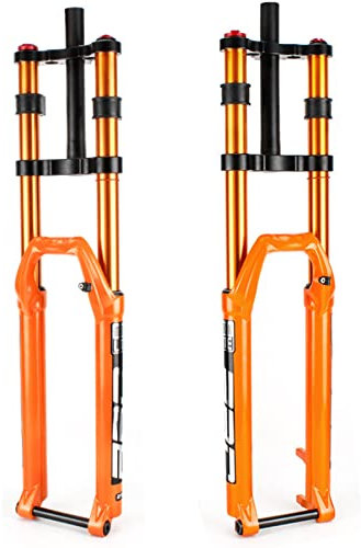 TKTTBD Downhill Fahrrad Federgabel 26 27,5 29 Zoll Gerade DH MTB Fahrrad Stoßdämpfer Luftdämpfung Scheibenbremse Schnellspannachse Steckachse A,29in