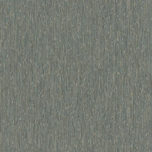 Rasch Tapete 844245 - Einfarbige Vliestapete in Grün mit feinen Dreiecken und Textilstruktur aus der Kollektion Perfecto VI - 10,05m x 0,53m (LxB)