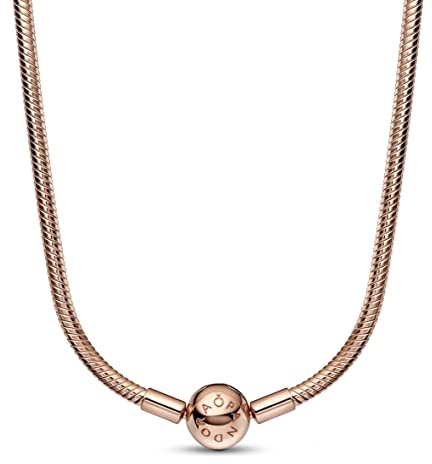 PANDORA Moments - Collana con maglia snake placcata in oro rosa 14k