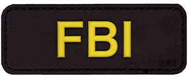 Emblem 3D Rubber Patch FBI
