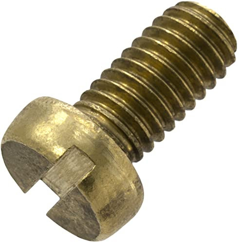 AERZETIX - C60084 - Satz von 5 Metallschrauben mit zylinderkopf M6x12 mm mit schlitz S - verbindungsbolzen - DIN 84 - aus messing - schraubendreher spannen