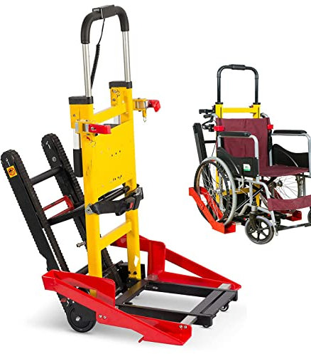 QJJML Raupen-Treppenwagen zum Übertragen von Patienten, elektrisches Treppensteigen-Andockauto für Möbelfamilien-Logistiklager, Belastung 352 lb
