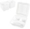 Hypafol Zuckerrohr Box 3-teilig 100 Stück I Formstabile Einwegschalen zum Verpacken von Essen I ökologisch, nachhaltig & 100% kompostierbar I 21x21x8cm I vielseitige To Go Menuebox aus Zuckerrohr