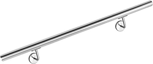 UISEBRT Pasamanos de 60 cm de acero inoxidable, pasamanos para escaleras, balcones (60 cm)