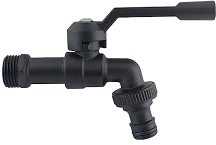 Rianpesn Robinet | Outils Jardin Robinet d'extérieur 1/2 po en Laiton Noir antigel | Tuyau d'arrosage Robinet Robuste