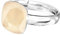 925 Sterling Silber 44 farben Ringe für Damen Verstellbarer mit Marken Kristalle, Glänzend Cubic Zirkonia Ring Fingerring Kommt in Schmuck Geschenk Box (Ivory)