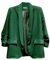 Miss Rouge Veste,Blazer,Couleur Unie,Manche 3/4,Vert Sapin,T.40