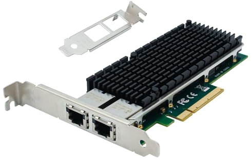 SODOLA 10GBase-T PCIe Netzwerkkarte,10Gbit Dual RJ45-Port und X540-Controller, PCIe Ethernet-LAN-Adapter für Windows/Linux/ESX-Server, vergleichbar mit Intel X540-T2