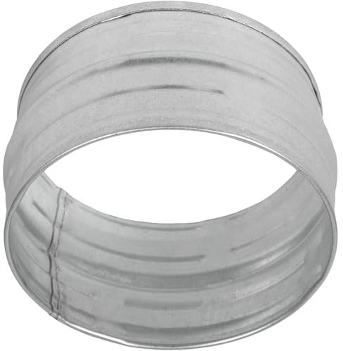 Raccord de tuyau rond de 120 mm de diamètre - Connecteur de conduit de ventilation en métal - Rallonge de purge - Raccord de tuyau en métal galvanisé - Raccord de ventilation pour sèche-linge