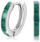 CUOKA MIRACLE 925 Sterling Silber Creolen Ohrringe Damen Opal Schmuck Kleine Creolen Kreis | Geschenk für Frauen, Mama, Freundin | Edle Ohrringe mit Opal | Hochwertig & Hautfreundlich