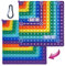 Zamety Pop It 2 In 1, Pop It Spielzeug, 20x20cm Plopper Spielzeug, Multiplikationsbrett und Addition Popit Lernspielzeug, Doppelseitig Popet Fidget Toys Anxiety Toy für Kinder und Erwachsene