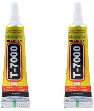 T-7000 Black Adhesive Glue - 2PCS 15ml | High-Performance Waterproof Adhesive for Precision Repairs, Perfect for Phone, Electronics, Jewelry, and Crafts