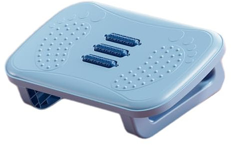 MagiDeal Repose-Pieds sous Le Bureau, Repose-Pieds, Repose-Pieds, Repose-Pieds avec Rouleaux de Massage pour Voyager, Bureau d'ordinateur, Bureau, Bleu Clair