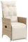 Chaise inclinable de jardin avec coussins beige résine tressée