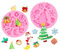 Fondant-Formen 4 Stück Weihnachtsbaum Schneemann Schneeflocke Fondant-Silikonform Kuchendekoration Schokoladen-/Plätzchenform Gips Ton Tropf-/Klebeform