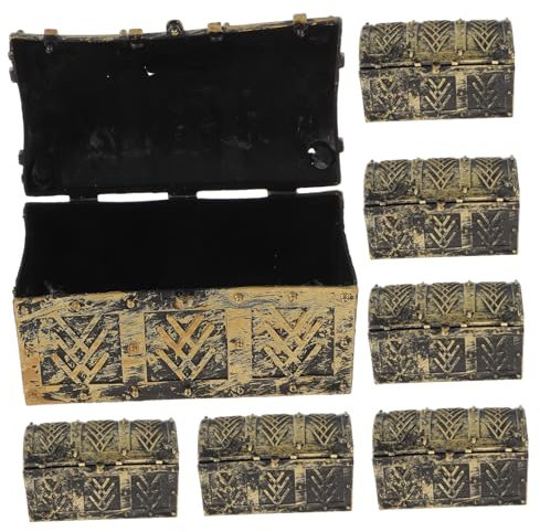 BESTonZON 10St Piratentruhe Miniatur- Süßigkeiten- Kinderkostüme Popcorn-Boxen storage boxes aufbwahrungs-box spielzeug Piratenschatztruhe Schatzkiste für Kinder Plastik