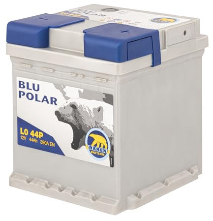 Baren Batteria Auto Flooded L0 44P 12V 44Ah 390A, Batteria per tutti i Veicoli, Made in Italy, Senza Manutenzione, Pronta all'uso, Batteria Alta Affidabilità