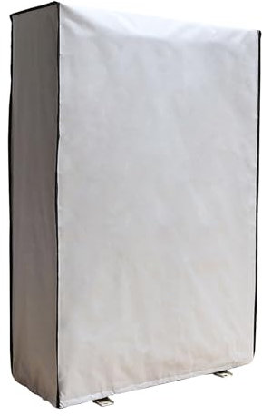 WANGCEPLSD Copertura Condizionatore Esterno, Impermeabile e Antivento, Telo Esterno Anti-Neve Anti-Polvere, Copertura Pompa di Calore, Tessuto Oxford 600D(Silver,145x42x98cm/57x16x38in)
