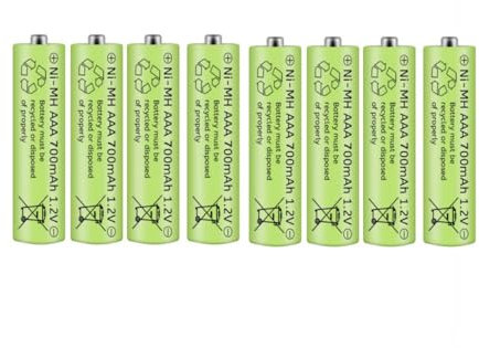 8er-Pack AAA Wiederaufladbar Akkus, 1,2V NI-MH 700mAh AAA-Batterie Wiederaufladbar mit Hoher Kapazität, Zyklus mehr als 500 Mal verwendet, Verpackt