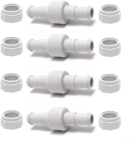 Lot de 4 kits de tuyaux de piscine pivotants D20 et écrous D15 pour polaris 280 piece detachee pour Polaris 280 380 180 Pièces de rechange pour nettoyeur de piscine pour pièce détachée polaris 280