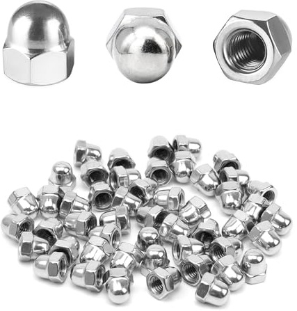 Forbabe 50 dadi M3 in acciaio inox, DIN 1587